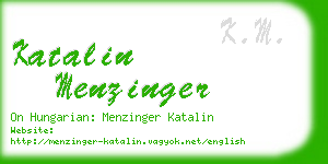 katalin menzinger business card